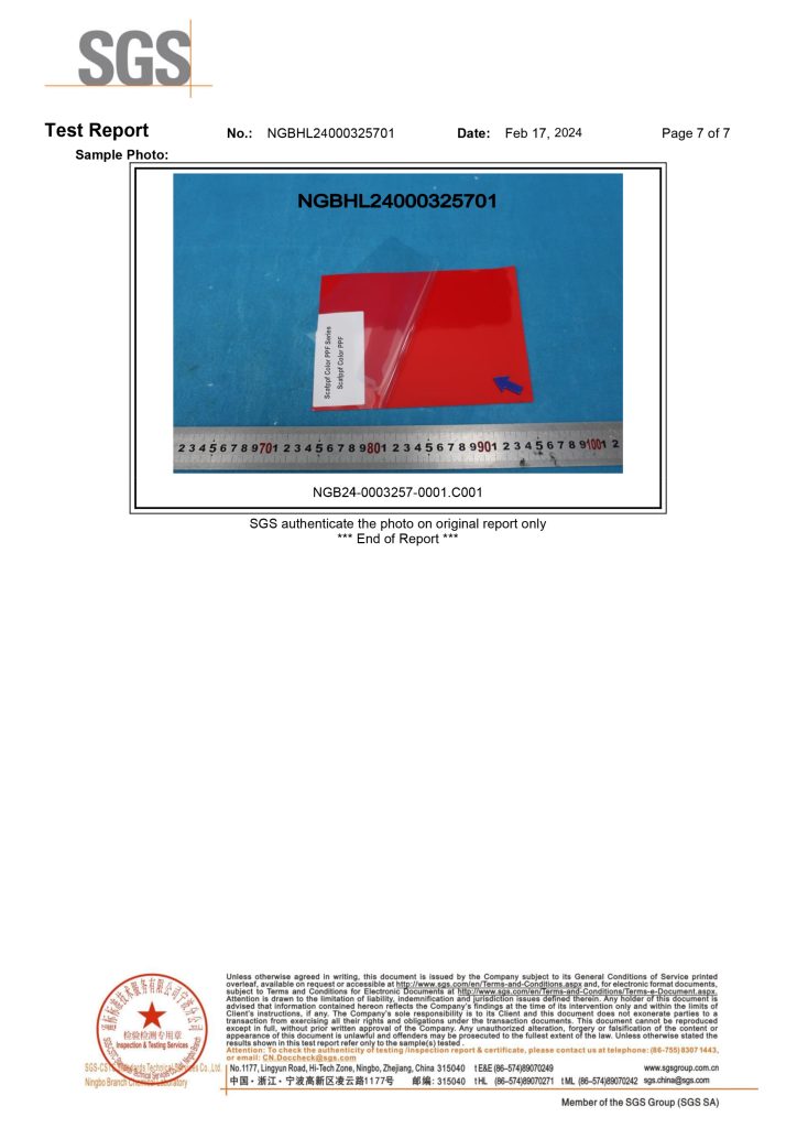 Scaf Color PPF Test Report-7